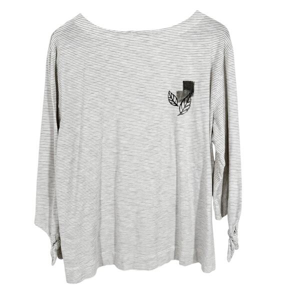 Habitat Sz XL Wearable Art to Wear Leaves Comfy Cozy Blouse Shirt Top Artsy - Picture 6 of 6